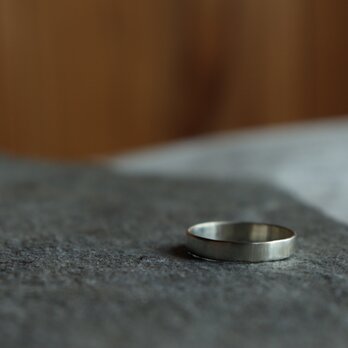 シルバー　フラットリング　マット