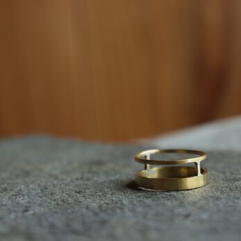 真鍮リング　ダブルライン