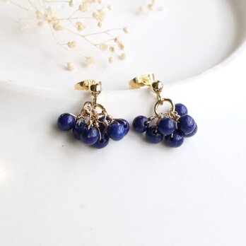 瑠璃色を纏う ― ラピスラズリ ピアス/イヤリング  天然石  サージカルステンレス ―Rury―