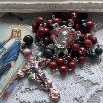 レッドジャスパーとブラッドストーンのロザリオ