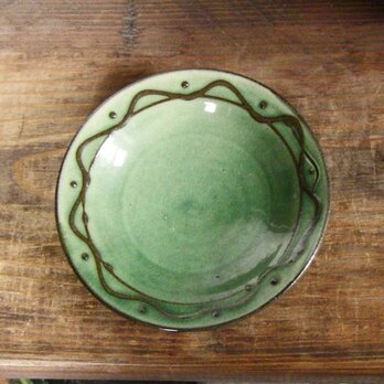 イッチン文小皿（織部）