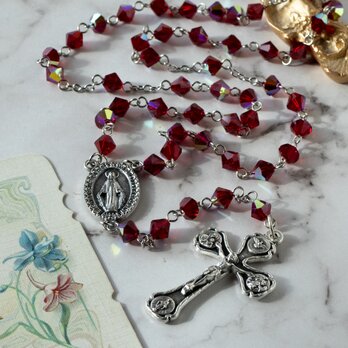 【バースデーカラーのロザリオ】1月/ガーネット　誕生月カラー　プレシオサのコピー