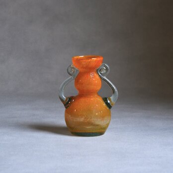 ドイツ製 / ヴィンテージ / ガラス花瓶 / オレンジ