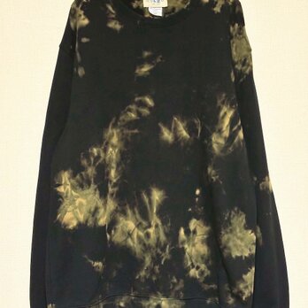 タイダイ スウェット トレーナー XXLサイズ ブラック×カーキ HD25-22