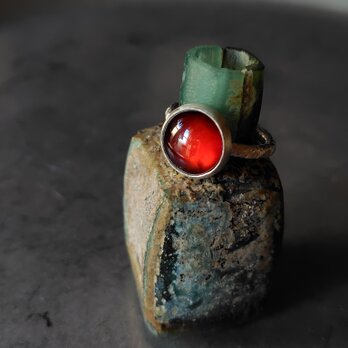 ヘソナイトガーネットシルバーリング#12.5