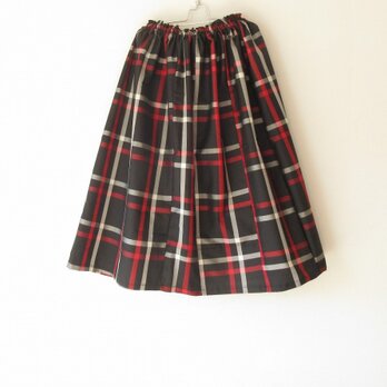 ☆大島紬着物スカート☆チェック柄♪