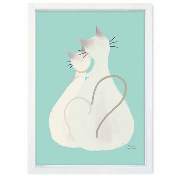 いつもいっしょ2　ネコ　送料無料 　あらゆすお部屋のポスター　イラスト　アートポスター　アート/sei検索新着順　3870