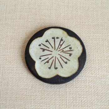 小皿 (銀彩 梅c-b)