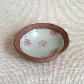 輪花小鉢 (紅梅d)