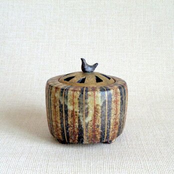 香炉 (金彩透とくさ紋)