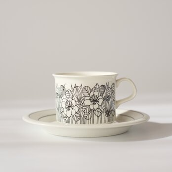 ARABIA Krokus C&S アラビア クロッカス コーヒーカップ＆ソーサー モノトーン