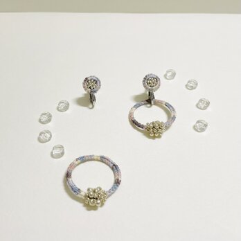 【2way】気分に合わせて２通りを愉しめるイヤリングo-raka 金属ｱﾚﾙｷﾞｰ対応 シャボン玉