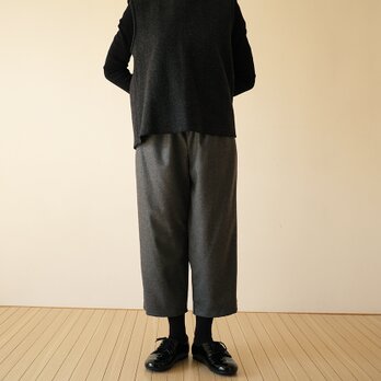 受注制作　ウールクロップトパンツ　グレー