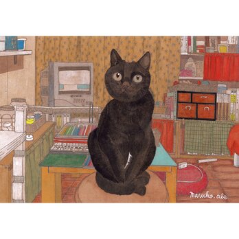 「猫の部屋」額縁入り（原画）