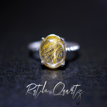 New ☆『ルチルクォーツ』の世界でひとつの天然石リングsilver925
