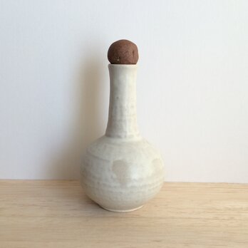 フラスコ型一輪挿し（丸・白）