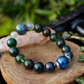 キャッツアイ、カイアナイトAAA、ラブラドライトAAA、エピドート、 　精神の安定、霊的能力、クリアな思考、意識の変革