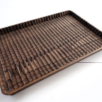 使いやすい中型の我谷盆 栗(クリ)　栗渋染め