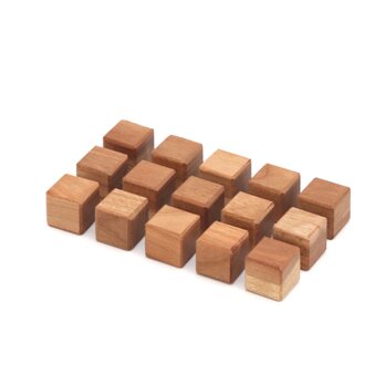 シンプルな木製キューブマグネット〈チェリー15個〉無垢材の温もり×強力ネオジム磁石 北欧ナチュラル 冷蔵庫やデスク周りに