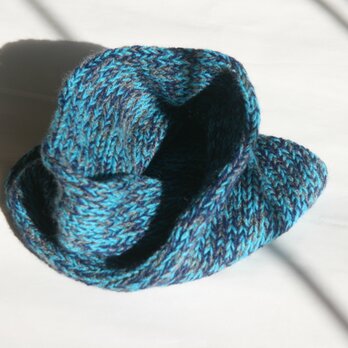 ふわとろ！最高級カシミヤネックウォーマー　オーシャン