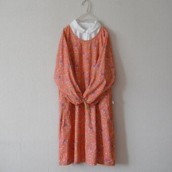 木綿のかっぽう着　オレンジ