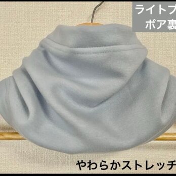 ゆったりパープル＆ペイズリーハンドメイドネックウォーマーボリュームあります