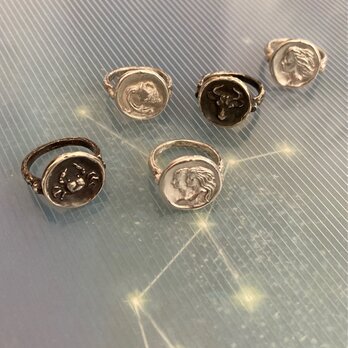 星座コイン／アンティークテイストのシルバーリング