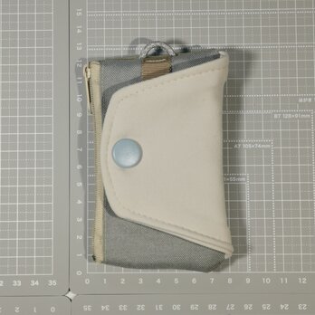 One Hand Key Card Case【Basic】　左利き用　ベージュ×グレー