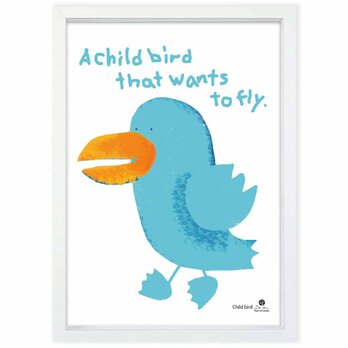 飛びたい小鳥　鳥　送料無料 　あらゆすお部屋のポスター　イラスト　ポスター　アートポスター　アート/sei検索新着順　3867