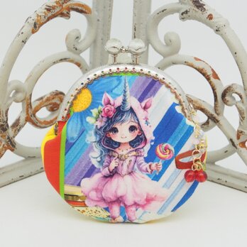 「Honey Baby ２　」がま口ポーチ(口金8.5センチ)