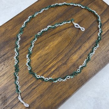 《ヨモギ》「魅せる」タティングレースのグラスチェーン