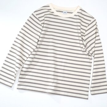 【限定価格】カフェモカボーダー　クルーネック　Tシャツ