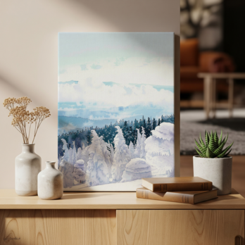 日本風景☆インテリアパネル｜キャンバスパネル｜蔵王連峰｜アートパネル｜イラスト・ギフト・インテリア・ウォールアート