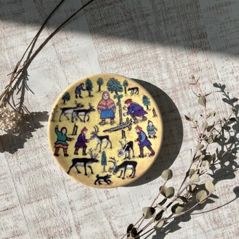 トナカイ飼い＊サーミ族の暮らし＊北欧＊壁飾り／ARABIA／ウォールプレート