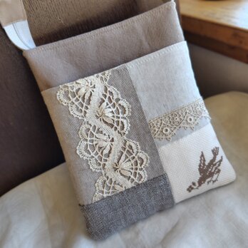 アンティークレース*クロスステッチ*スマホショルダー