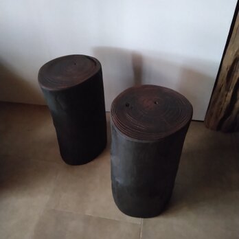 アンティークな風合い♪軽いまるた椅子　〜スツール・丸太椅子・桐材