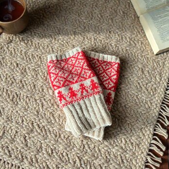 北欧アームウォーマー/シェットランドウール