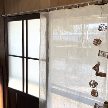 薄手リネンの一枚布（100×178）｜光をやさしく通す、白リネン