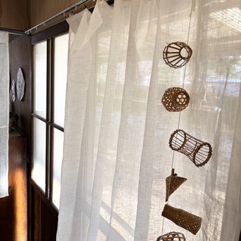 薄手リネンの一枚布（148×178）｜光をやさしく通す、白リネン