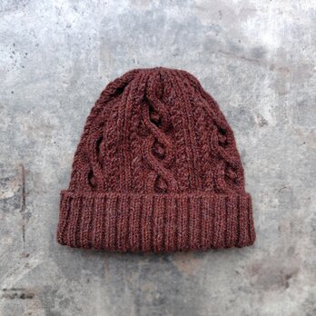 Hand-knitted Cuffed Beanie / ⦿⦿⦿