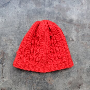 Hand-knitted Plain Beanie / 木の実