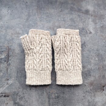 Hand-knit hand warmers / tree of life