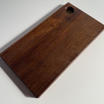 チーク 無垢カッティングボード 17×165×300mm 亜麻仁油仕上げ 穴付き 1点物