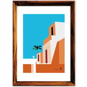 リゾートのふたり　送料無料 　あらゆるお部屋のポスター　イラスト　ポスター　アートポスター　アート/sei検索新着順　3887