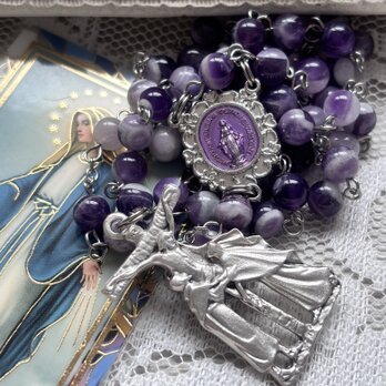 ストライプアメジストのロザリオ