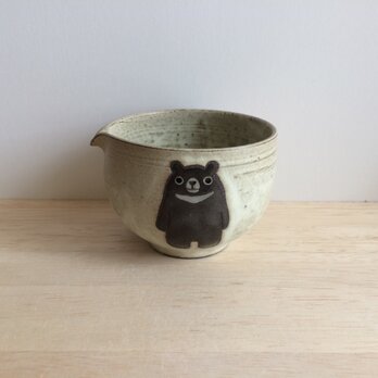 片口鉢（ツキノワグマ・白マット）