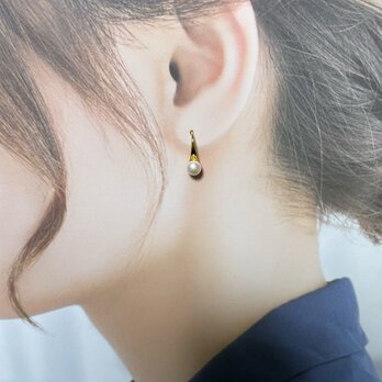 ちょっぴり小さな本真珠パールピアス ドロップ フック 小粒 6mm ウエディング 結婚式 入学入園卒園卒業