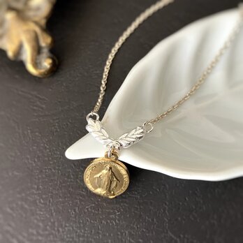 [フランス奇跡のメダイ] Laurier 月桂樹のネックレス silver*ゴールド