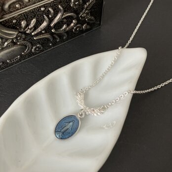 [フランス奇跡のメダイ] Laurier 月桂樹のネックレス silver*blue