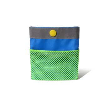 ミニポーチ　ブルー　ネオングリーン